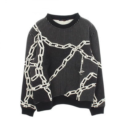 LOUIS VUITTON 3D Chain Stripe Sweatshirt Black Size S
