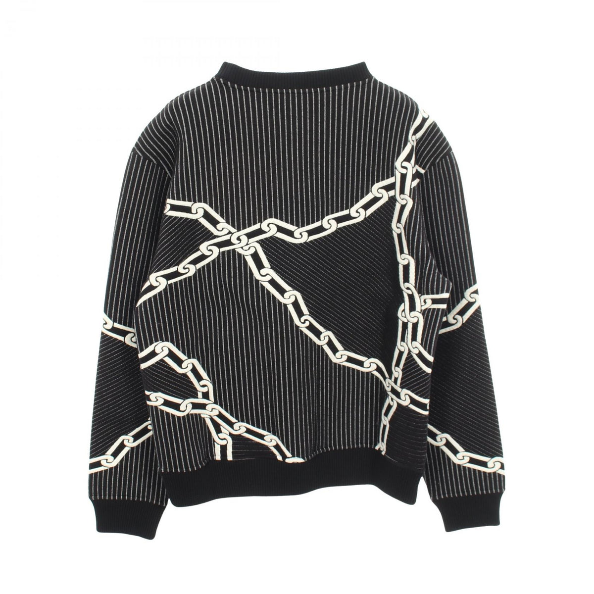 LOUIS VUITTON 3D Chain Stripe Sweatshirt Black Size S