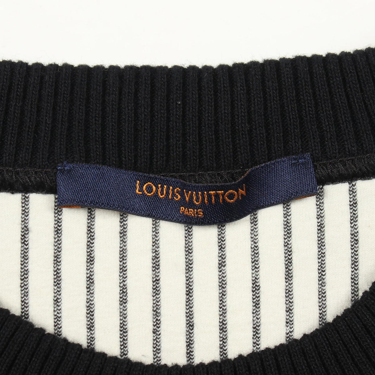 LOUIS VUITTON 3D Chain Stripe Sweatshirt Black Size S