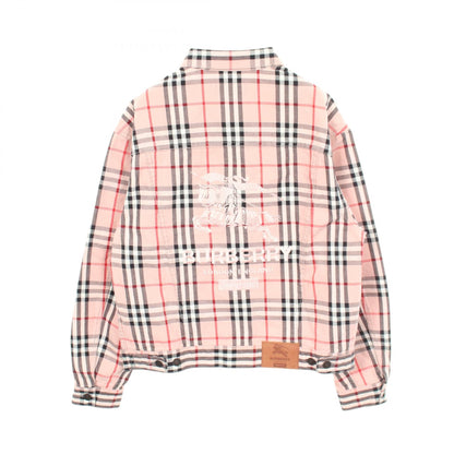 Supreme x Burberry Check Denim Trucker Jacket Pink Size S