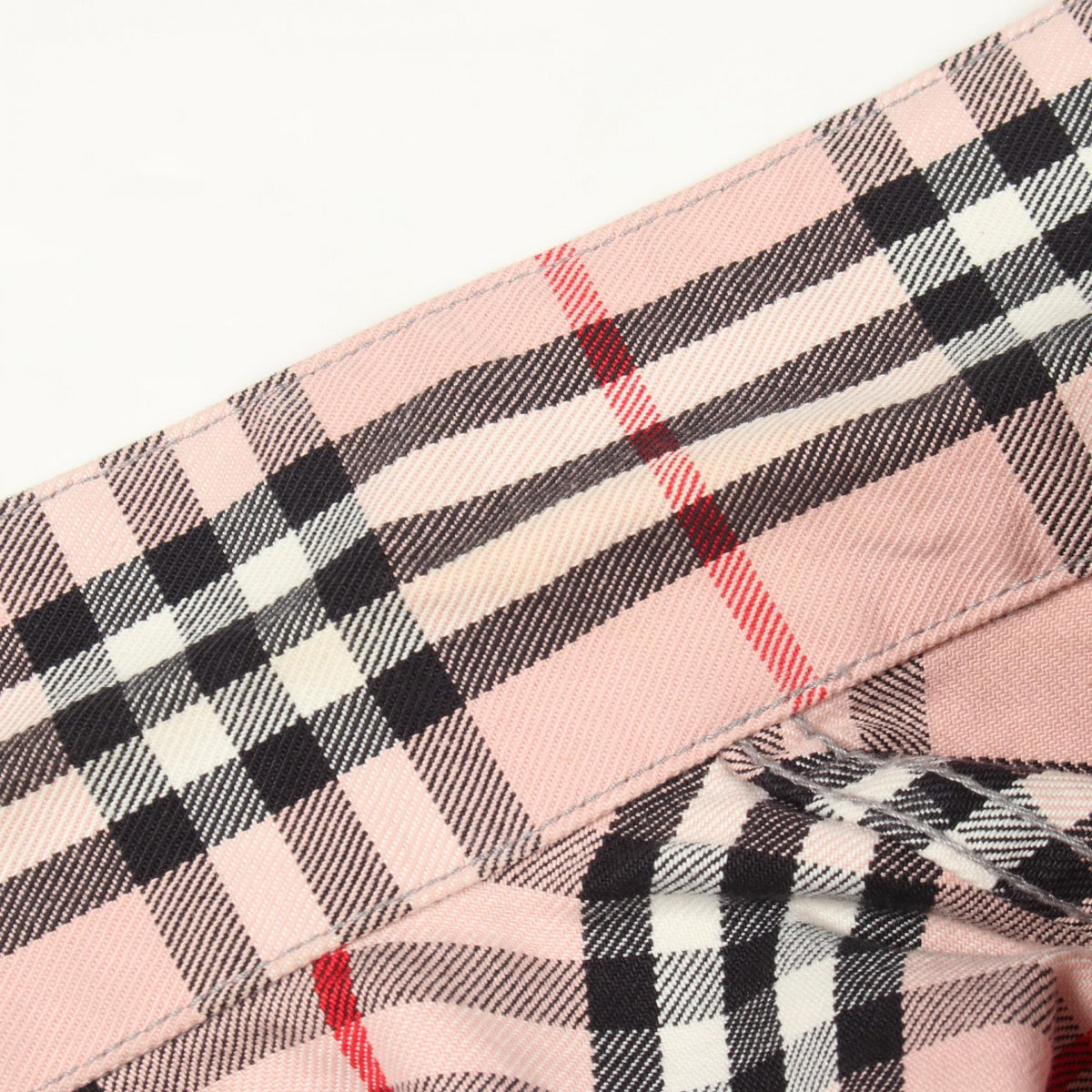 Supreme x Burberry Check Denim Trucker Jacket Pink Size S