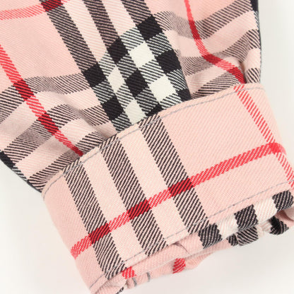Supreme x Burberry Check Denim Trucker Jacket Pink Size S