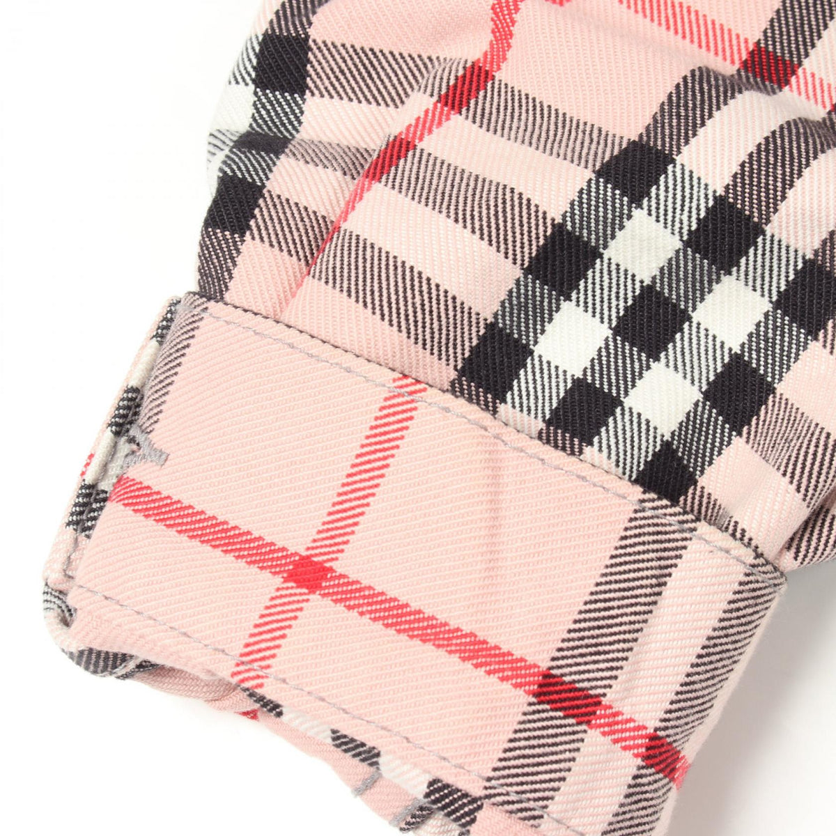 Supreme x Burberry Check Denim Trucker Jacket Pink Size S