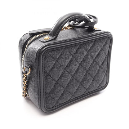 CHANEL CC Filigree Black Shoulder Bag