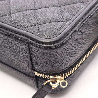 CHANEL CC Filigree Black Shoulder Bag