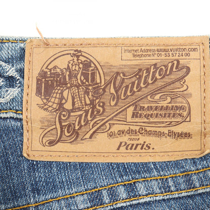 LOUIS VUITTON Monogram Cotton Jeans Blue Size 36