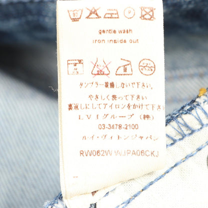 LOUIS VUITTON Monogram Cotton Jeans Blue Size 36