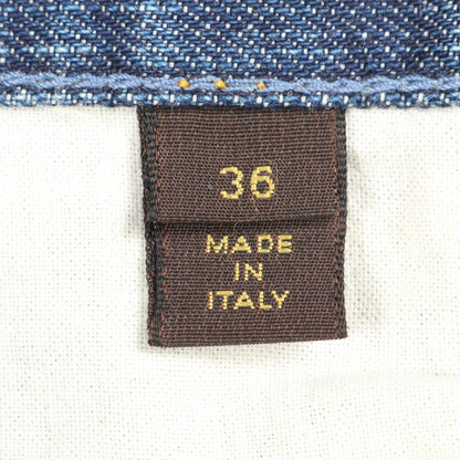 LOUIS VUITTON Monogram Cotton Jeans Blue Size 36