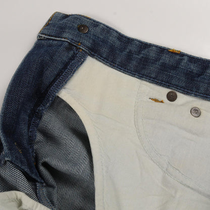 LOUIS VUITTON Monogram Cotton Jeans Blue Size 36