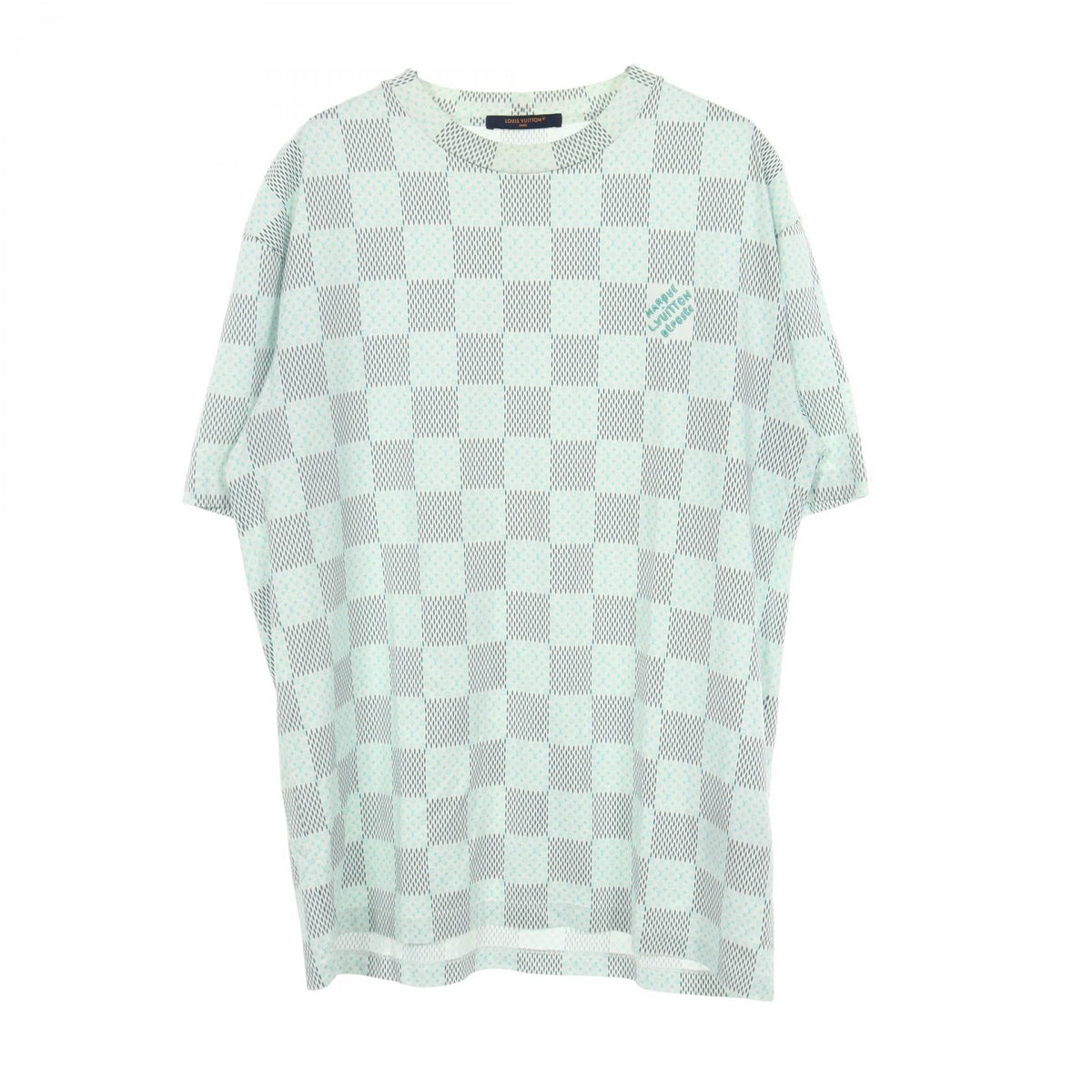 LOUIS VUITTON Damier Monogram Cotton T-Shirt White Size XL