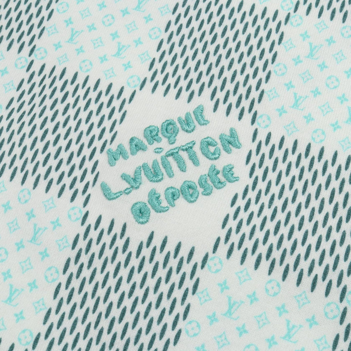 LOUIS VUITTON Damier Monogram Cotton T-Shirt White Size XL