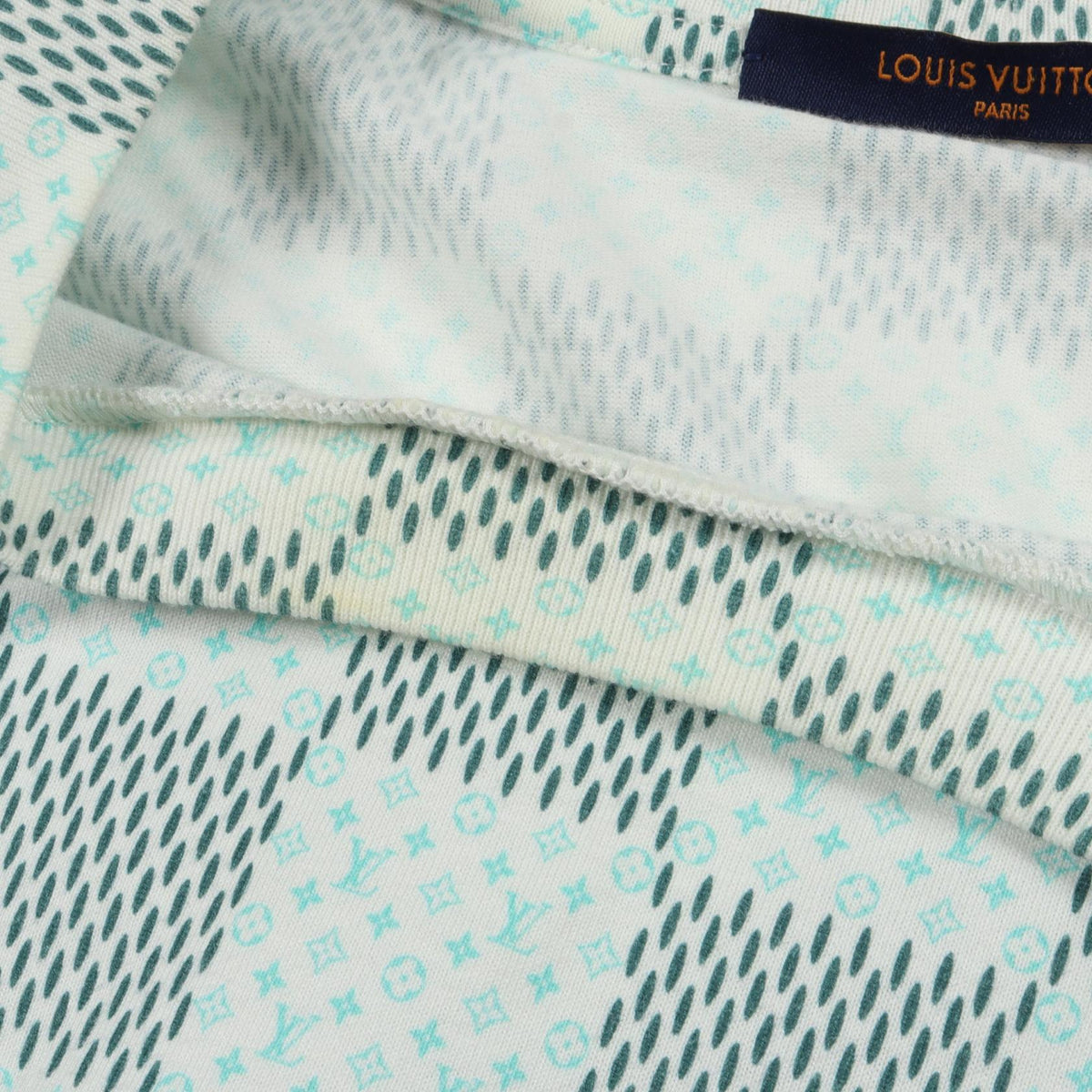 LOUIS VUITTON Damier Monogram Cotton T-Shirt White Size XL