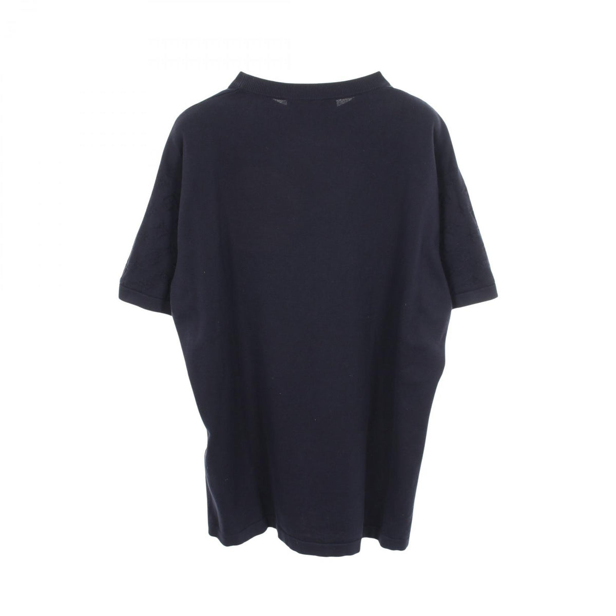 LOUIS VUITTON Sleeve Monogram Short Sleeve Knit Navy Size L
