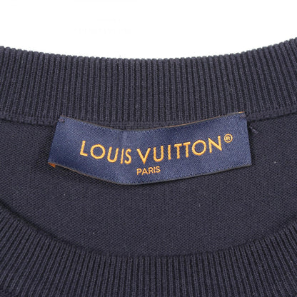 LOUIS VUITTON Sleeve Monogram Short Sleeve Knit Navy Size L