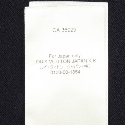 LOUIS VUITTON Sleeve Monogram Short Sleeve Knit Navy Size L