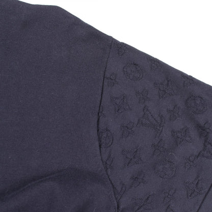 LOUIS VUITTON Sleeve Monogram Short Sleeve Knit Navy Size L