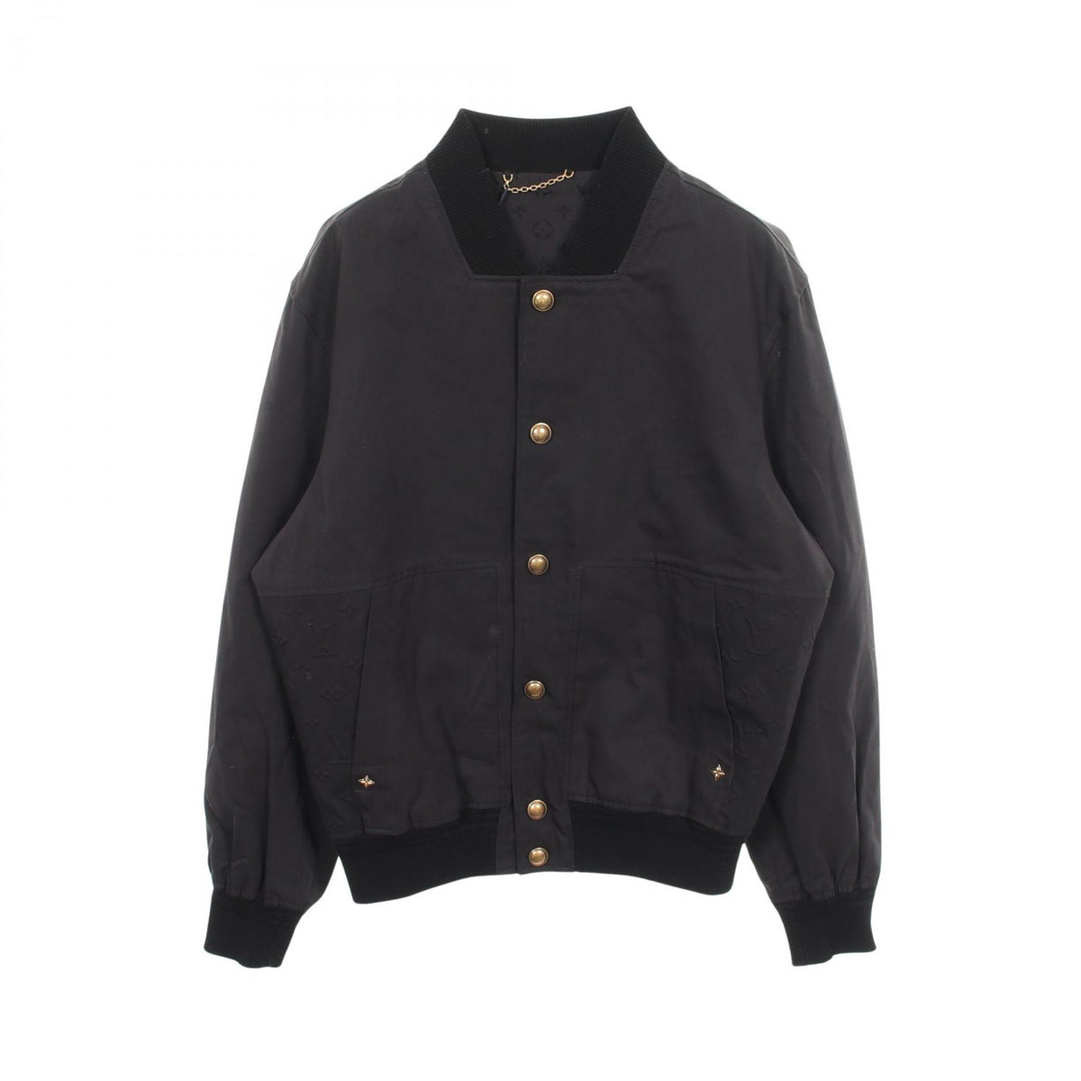 LOUIS VUITTON Light Bomber Embossed Cotton Black Size 48