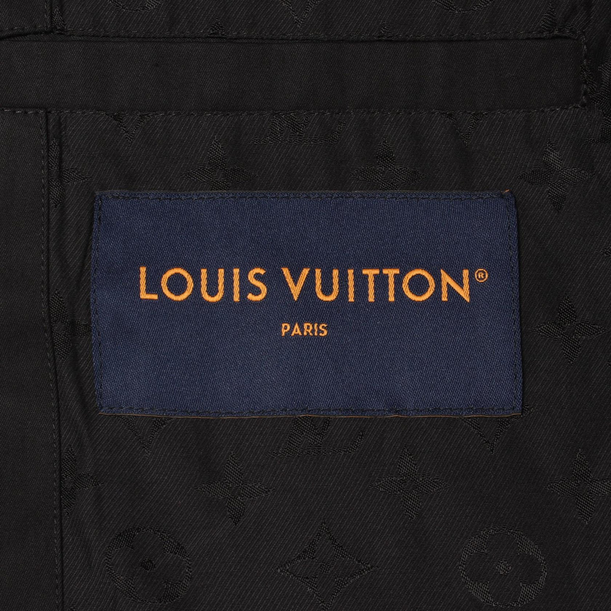 LOUIS VUITTON Light Bomber Embossed Cotton Black Size 48