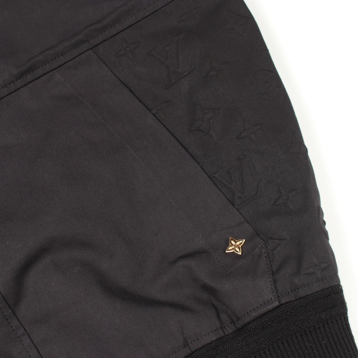 LOUIS VUITTON Light Bomber Embossed Cotton Black Size 48