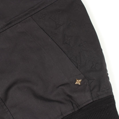 LOUIS VUITTON Light Bomber Embossed Cotton Black Size 48