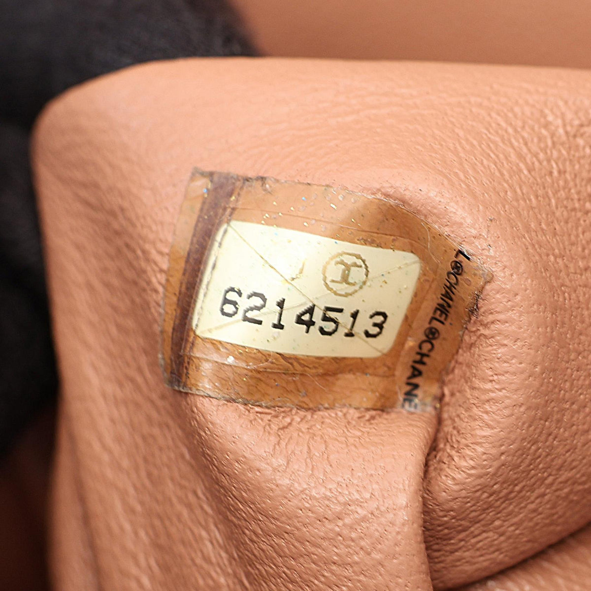 CHANEL Matelasse Caviar Skin Beige Black Boston Bag