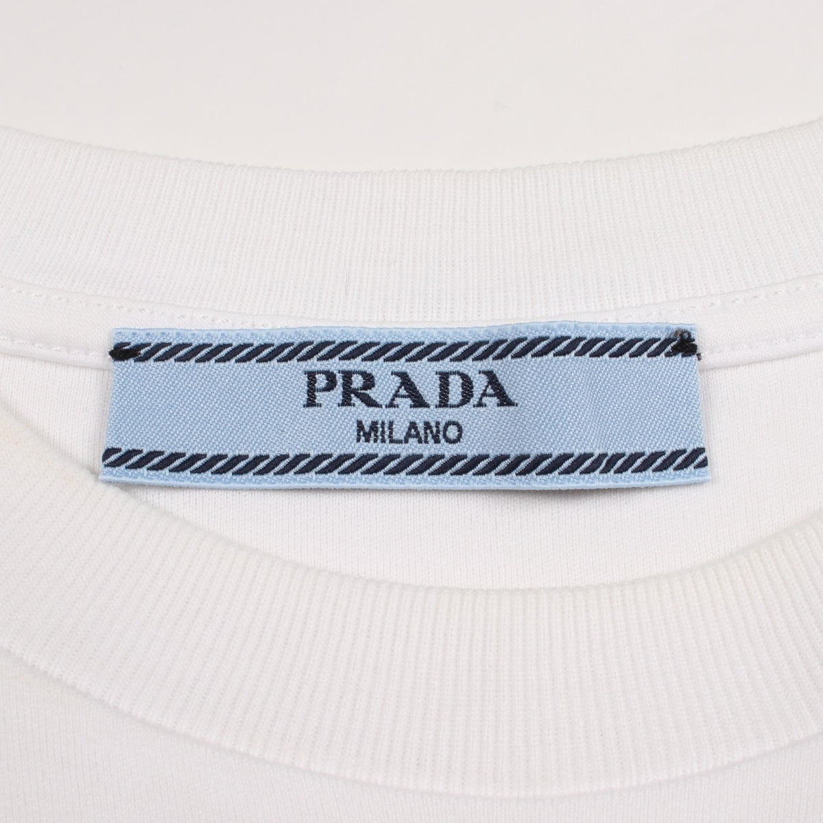 PRADA Triangle Logo Cotton Short Sleeve T-Shirt Size XS