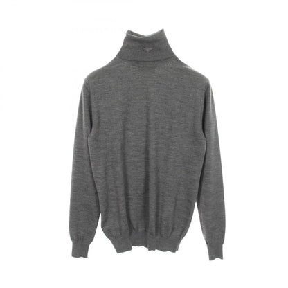 PRADA Triangle Logo Turtleneck Wool Sweater Size 36