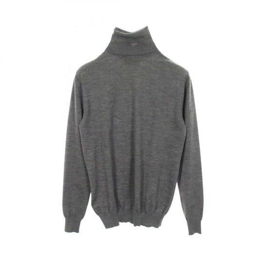 PRADA Triangle Logo Turtleneck Wool Sweater Size 36