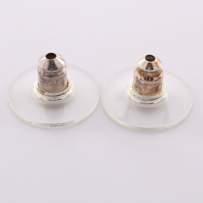 CHANEL B23S Coco Mark Earrings Silver