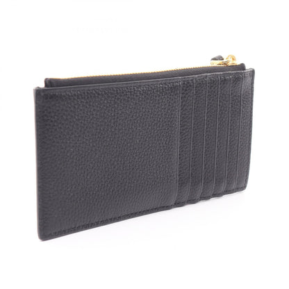PRADA Leather Card & Coin Case Black