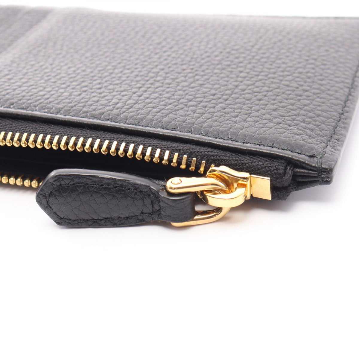 PRADA Leather Card & Coin Case Black