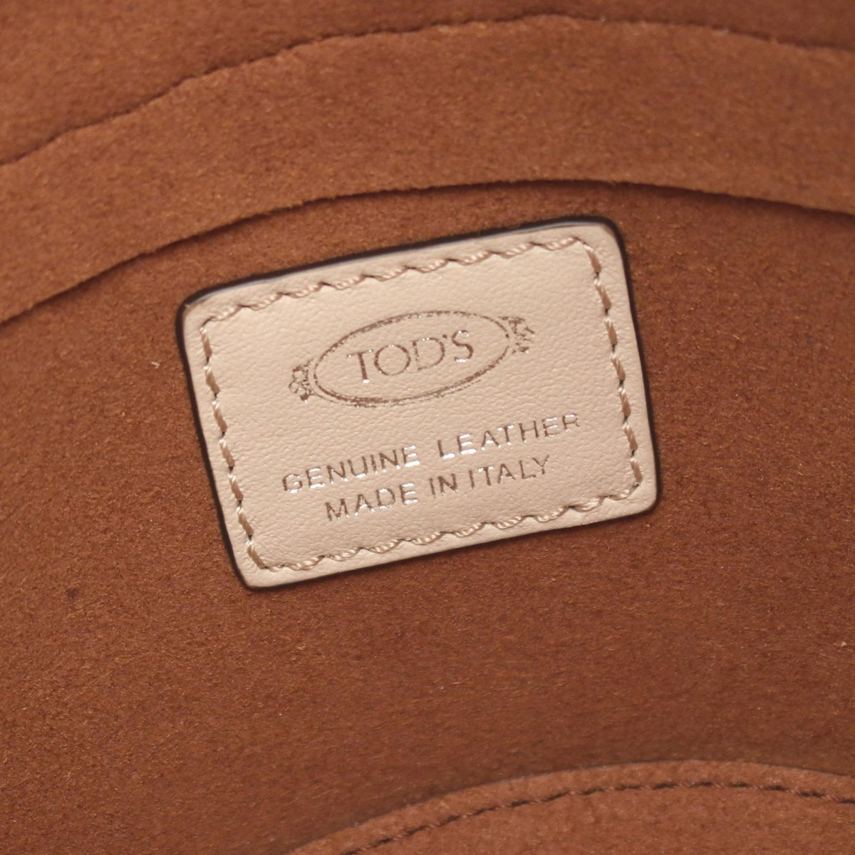TOD'S T Timeless Leather Straw Bag Gray