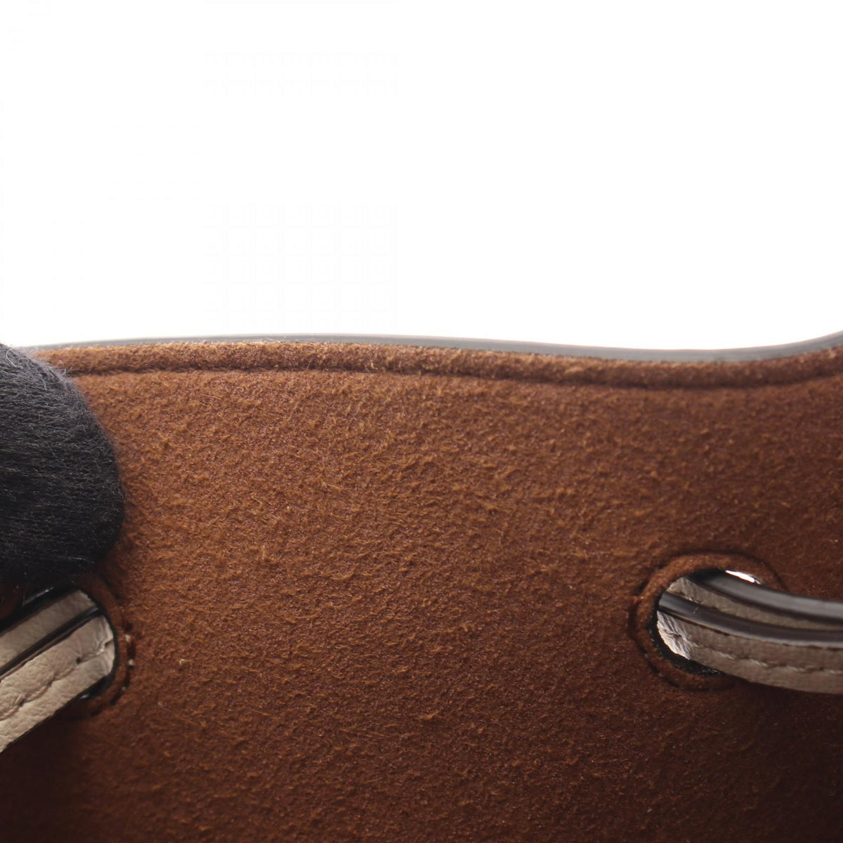 TOD'S T Timeless Leather Straw Bag Gray