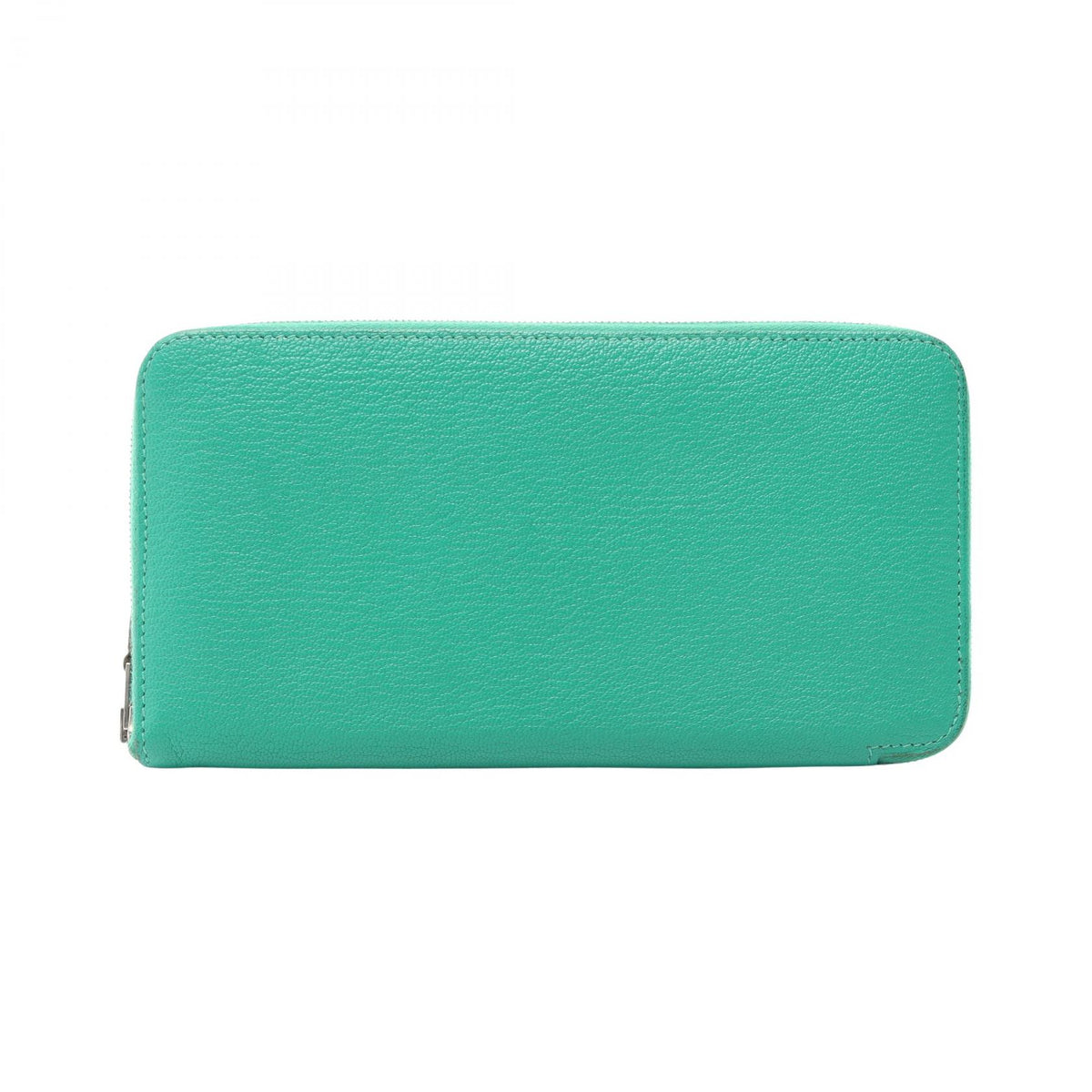 HERMES Azap Long Mint Leather Wallet