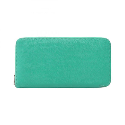 HERMES Azap Long Mint Leather Wallet