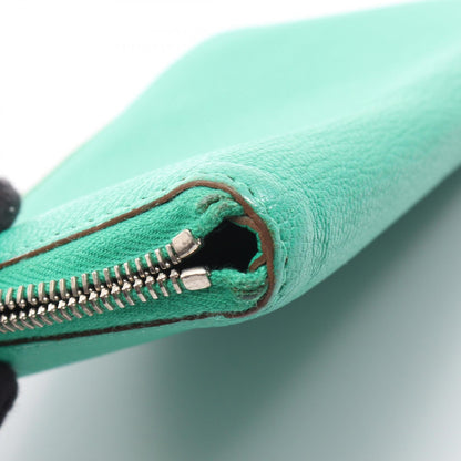 HERMES Azap Long Mint Leather Wallet