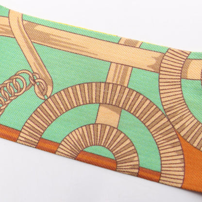 HERMES Twilly Eperon d'Or Silk Scarf