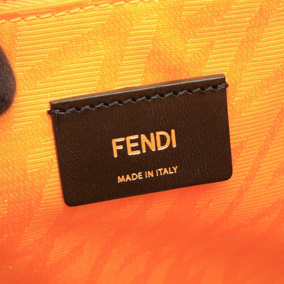FENDI 2-Way PVC Coated Canvas Bag Black