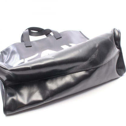 FENDI 2-Way PVC Coated Canvas Bag Black
