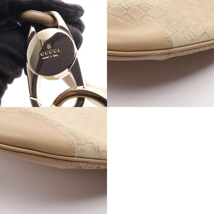 GUCCI G Monogram Suede Shoulder Bag