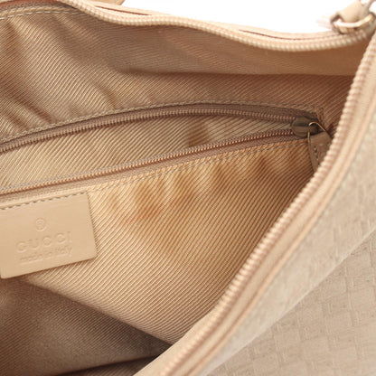 GUCCI G Monogram Suede Shoulder Bag
