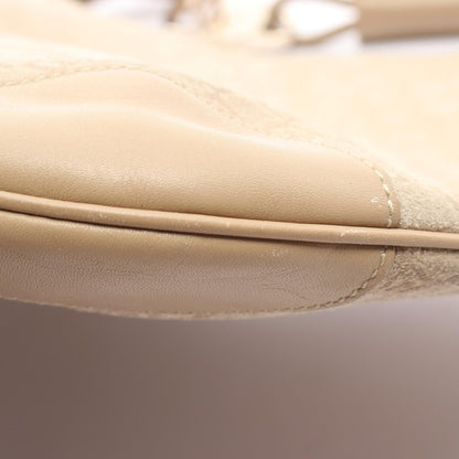 GUCCI G Monogram Suede Shoulder Bag