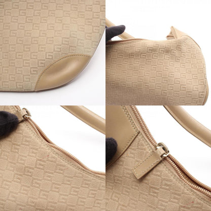 GUCCI G Monogram Suede Shoulder Bag