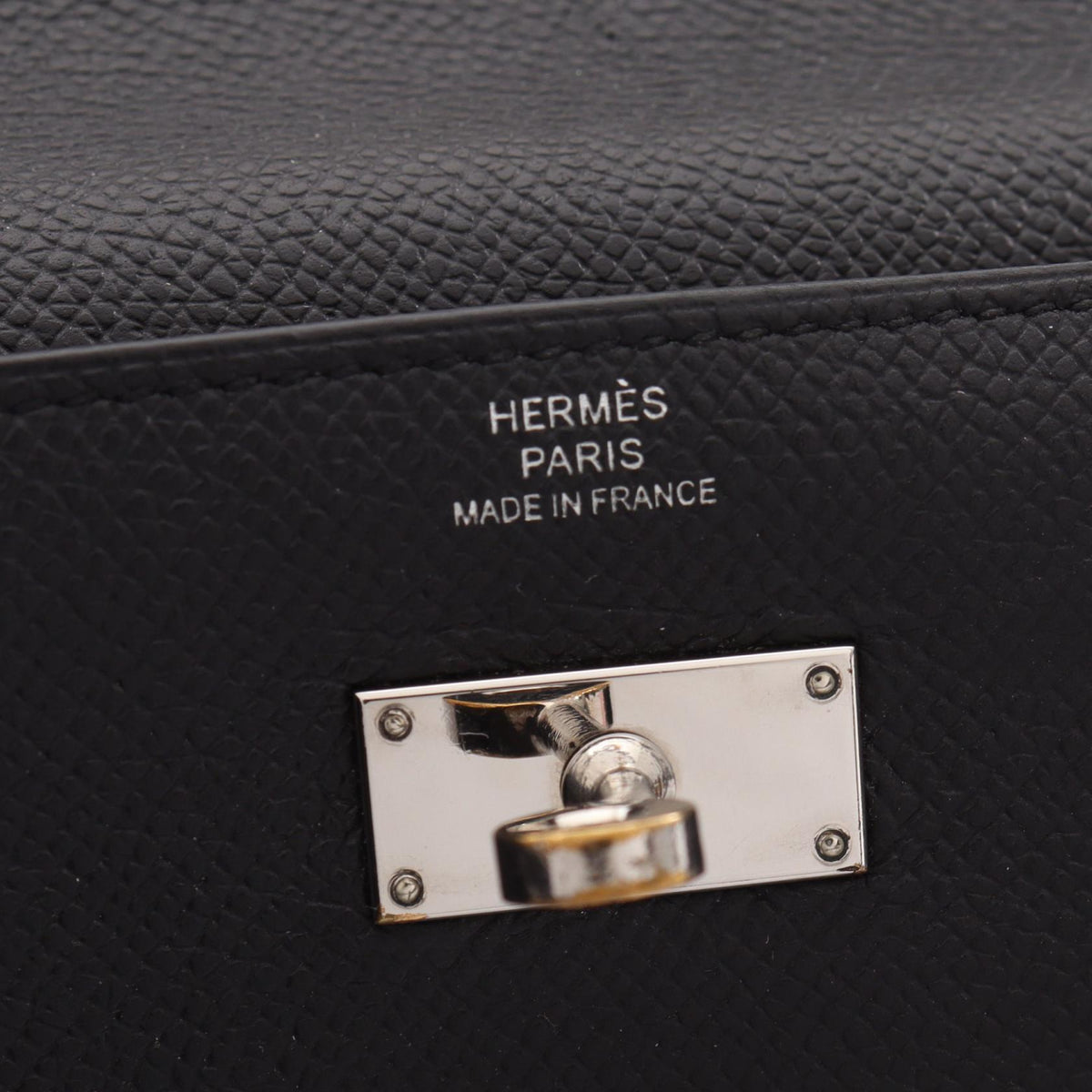 HERMES Kelly Wallet Long Leather Black
