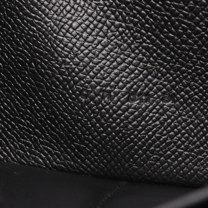HERMES Kelly Wallet Long Leather Black