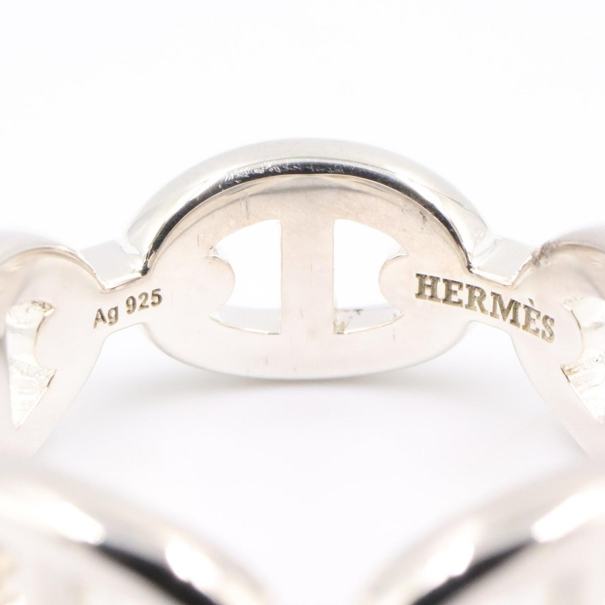 HERMES Enchainee PM Silver 925 Ring Size JP 11.5