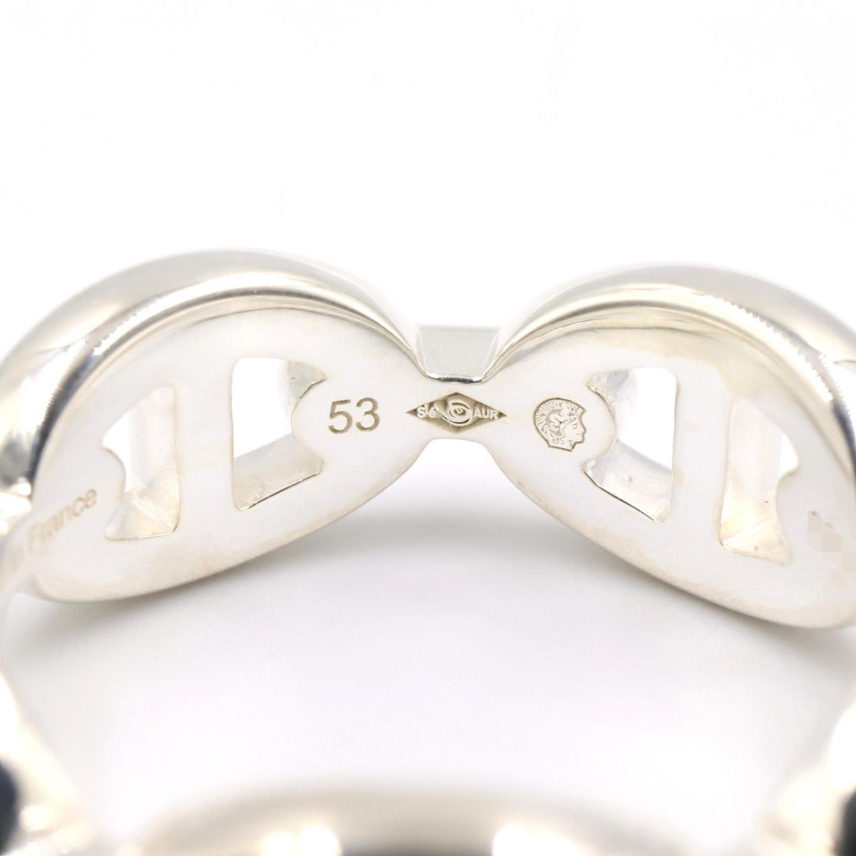 HERMES Enchainee PM Sterling Silver 925 Ring Size JP 12