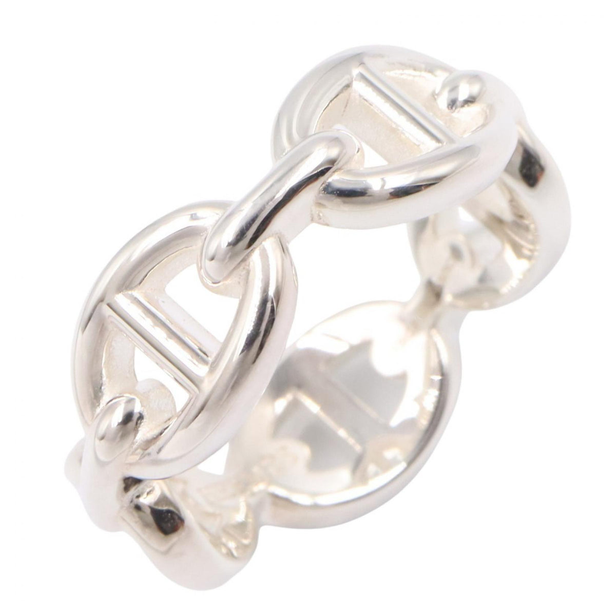 HERMES Chaine d'Ancre Enchainee PM 925 Ring Size JP 11.5