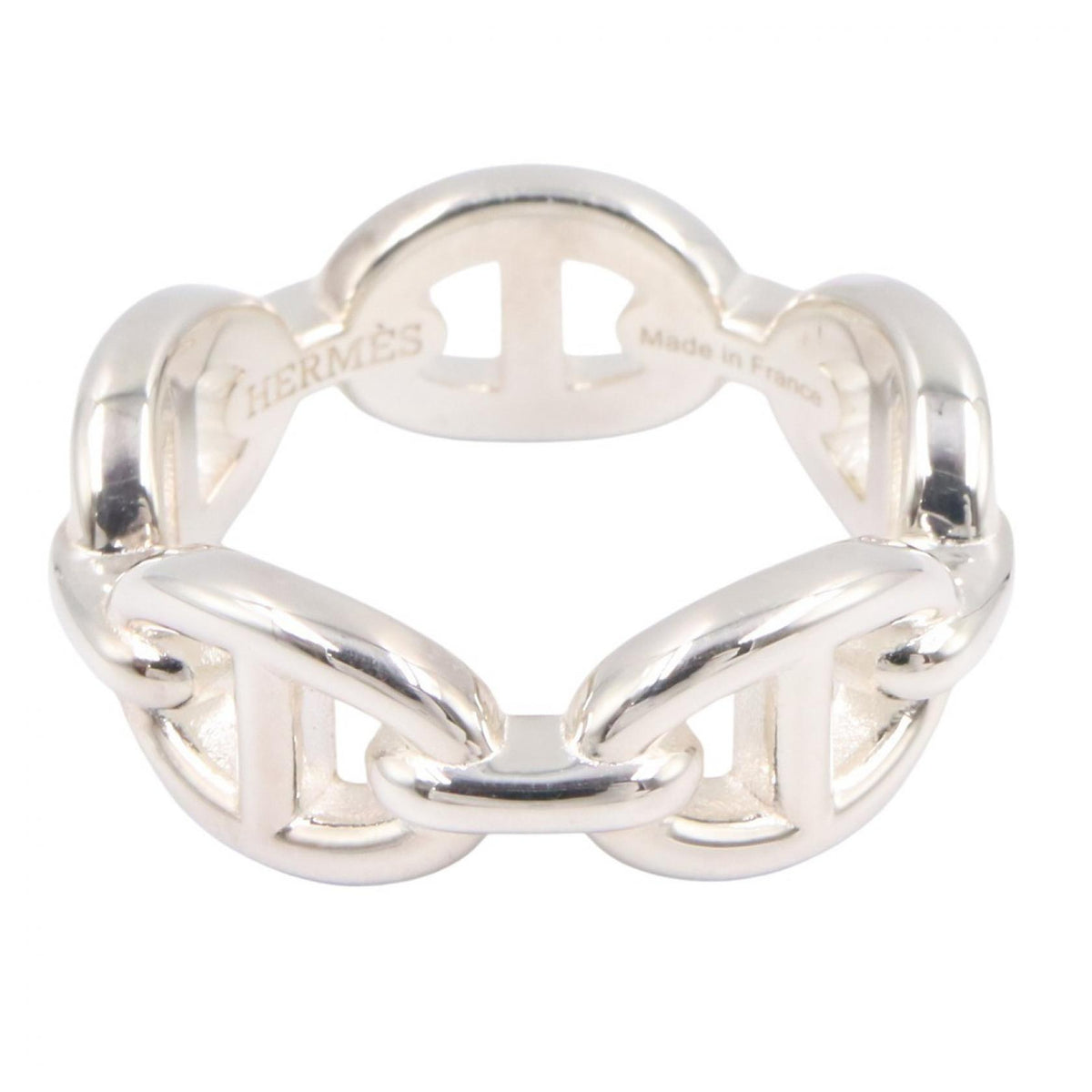 HERMES Chaine d'Ancre Enchainee PM 925 Ring Size JP 11.5