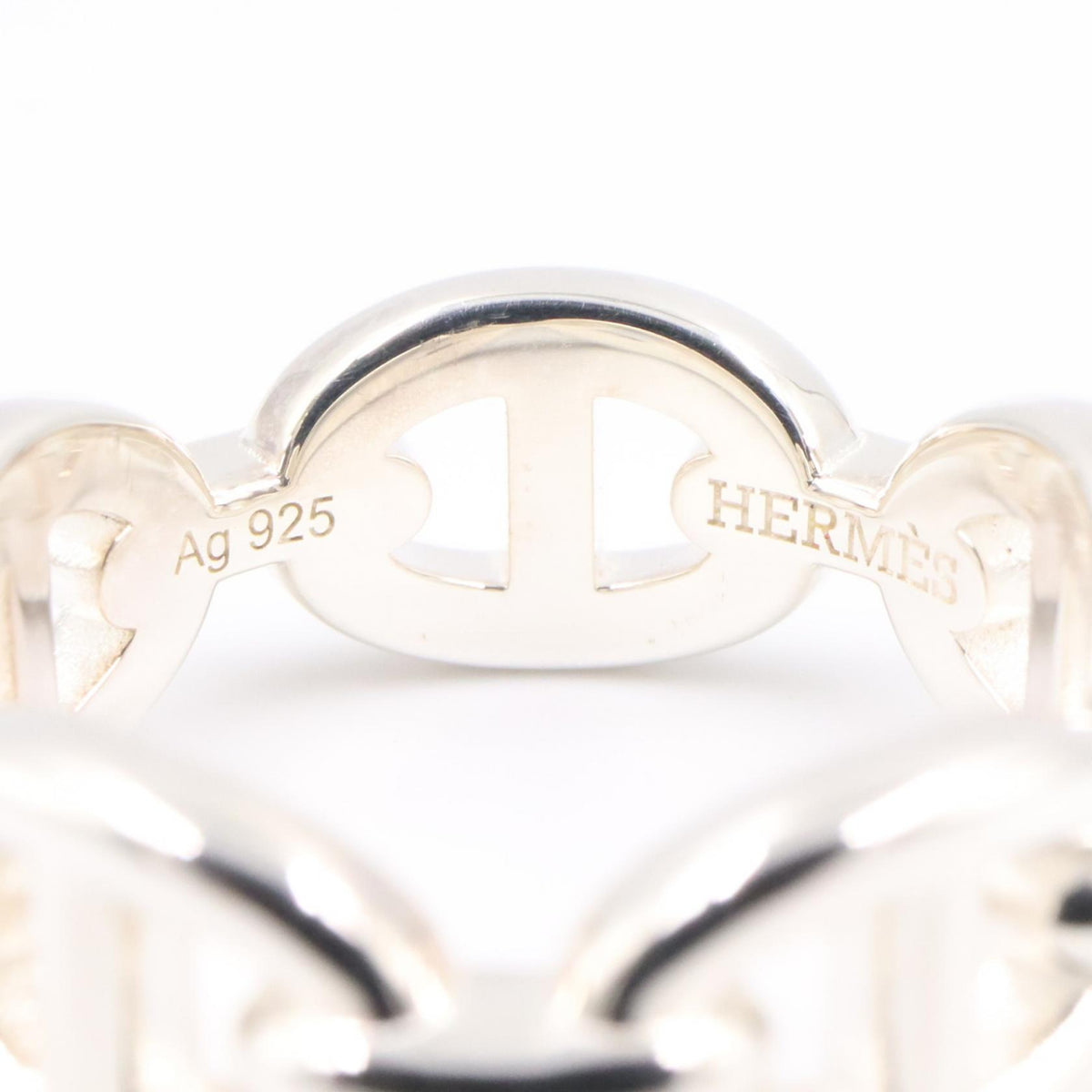 HERMES Chaine d'Ancre Enchainee PM 925 Ring Size JP 11.5
